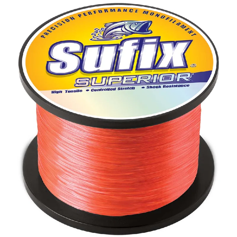 Fishing Line with Strong Drag-Sufix Superior Neon Fire Monofilament - 40lb - 370 yds