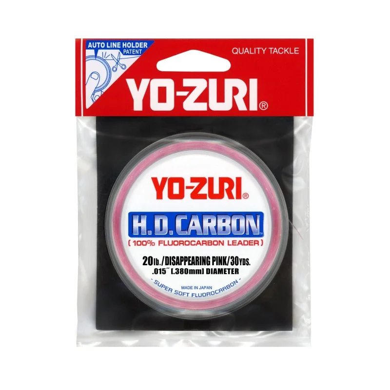 Strong Fishing Line for Catching Heavy Fish-Yo-Zuri HD Disappearing Pink Fluorocarbon Leader 100YD