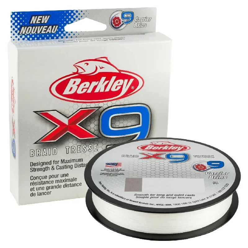 Fishing Line with Superior Strength-to-Diameter Ratio-Berkley Superline x9 Braided  Crystal 40lb 164yds