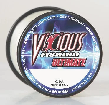 High Visibility Fishing Line-Vicious Ultimate Clear Mono 1500yds 10lb