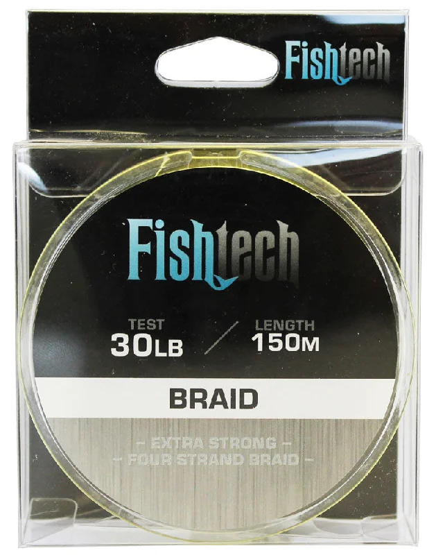 Fishing Line for Fast Action Rod-Fishtech Braid 30lb 150m