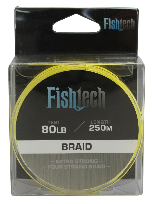 Fishing Line for Tough Conditions-Fishtech Braid 80lb 250m