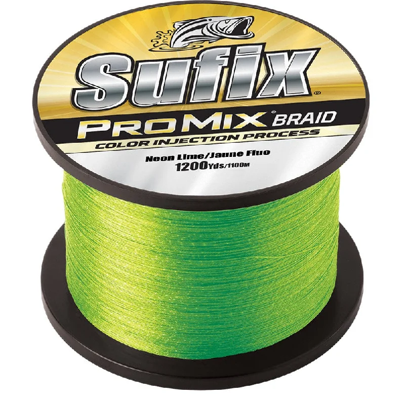 Stronger Braided Fishing Line-Sufix ProMix® Braid - 15lb - Neon Lime - 1200 yds