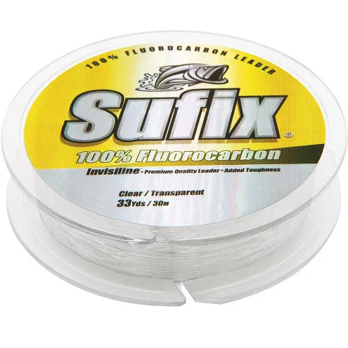 Easy-Cast Braided Fishing Line-Sufix 100% Fluorocarbon Invisiline Leader - 100lb - 33yds