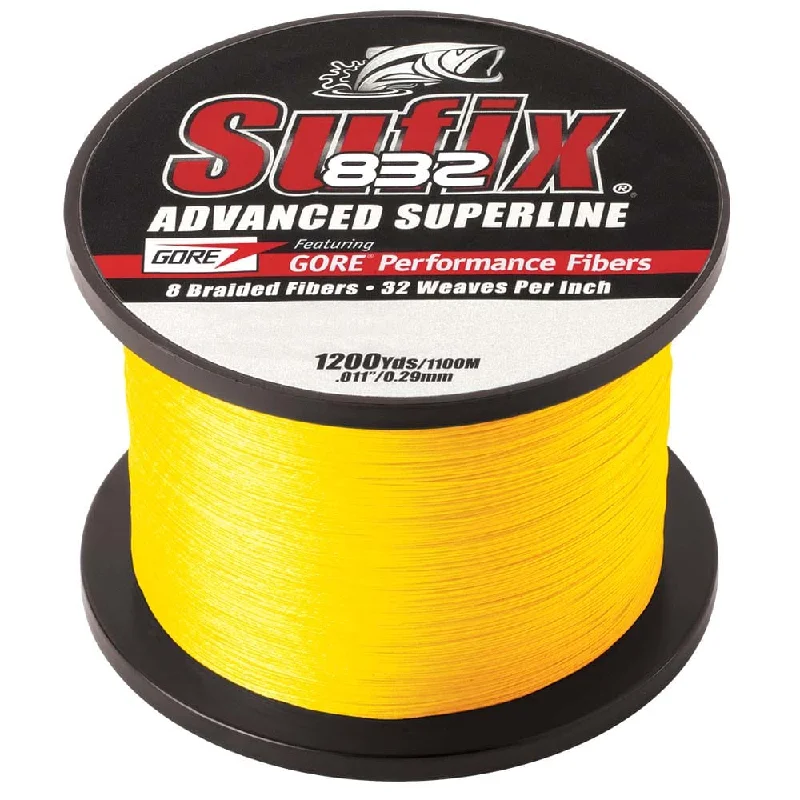 Top-Quality Fishing Line for Anglers-Sufix 832® Advanced Superline® Braid - 10lb - Hi-Vis Yellow - 1200 yds