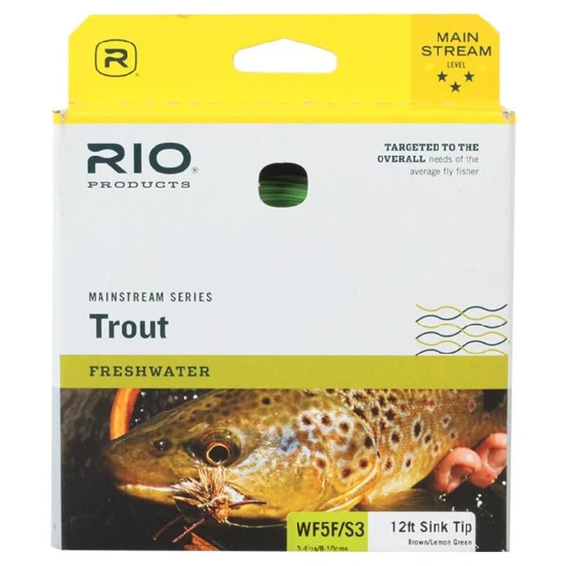 Durable Fishing Line-Rio Mainstream T3 Sinking Tip 12 Ft Fly Fishing Line