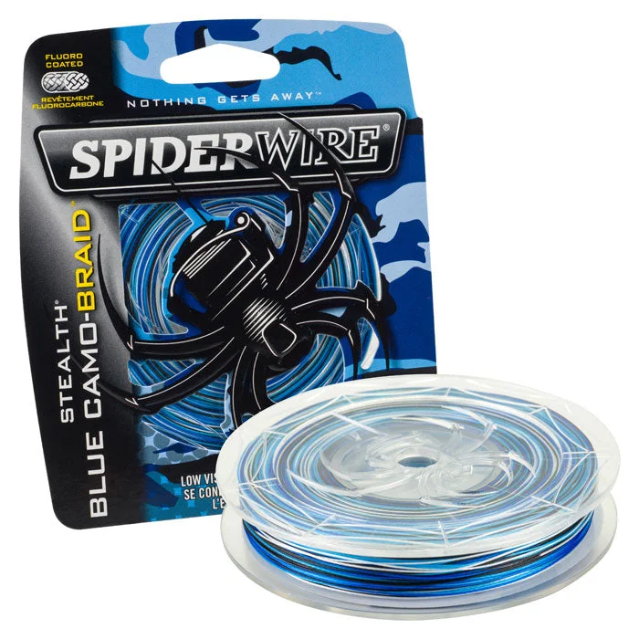 Smooth, Tangle-Free Fishing Line-Spiderwire Stealth Blue Camo Braid