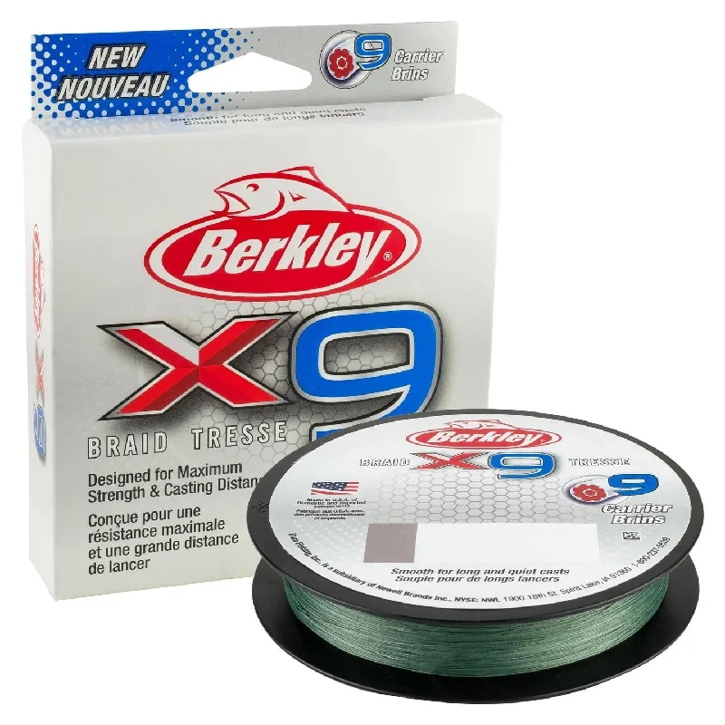 Fishing Line for Shore Fishing-Berkley Superline x9 Braided  Low Vis Green 20lb  164yds