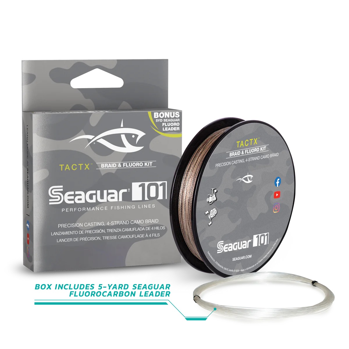 Extra-Thin Fishing Line for Precise Control-TactX Braid/Fluoro Line kit