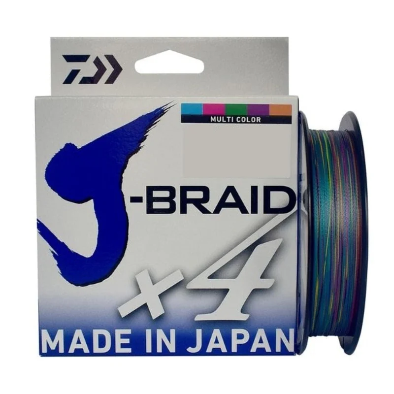 Fishing Line for Long Casts-Daiwa J-Braid X4 Filler Spool Multi-Color 300 Yds