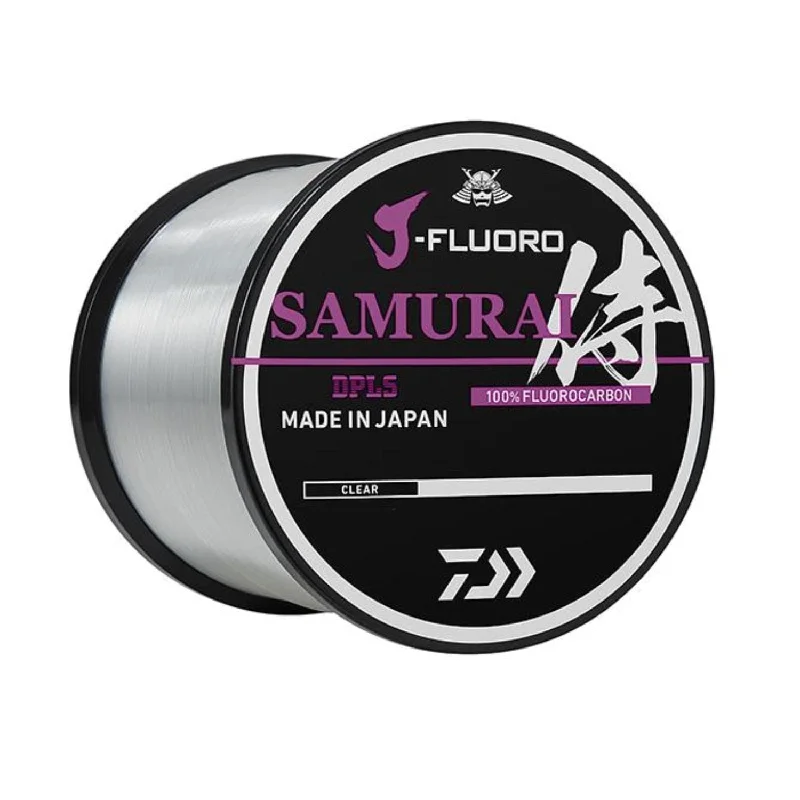 Fishing Line for High-Tension Fishing-Daiwa J-Fluoro Samurai Fluorocarbon Line 25lb 1000yd Clear