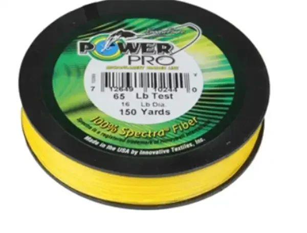 High-Strength Fishing Line for Strong Rods-Power Pro Spectra Braided Line Yellow (100 YD)