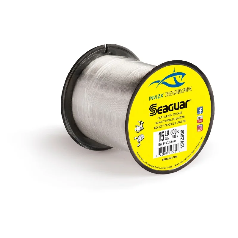 Monofilament Fishing Line with Low Stretch-Seaguar InvizX 600 12VZ600 Flourocarbon Fishing Line