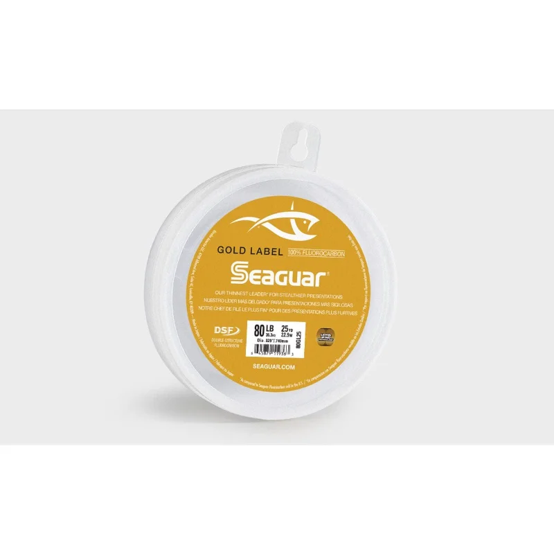 Easy-to-Use Fishing Line for Beginners-Seaguar Gold Label 80GL25 Flourocarbon Leader 25 Yds