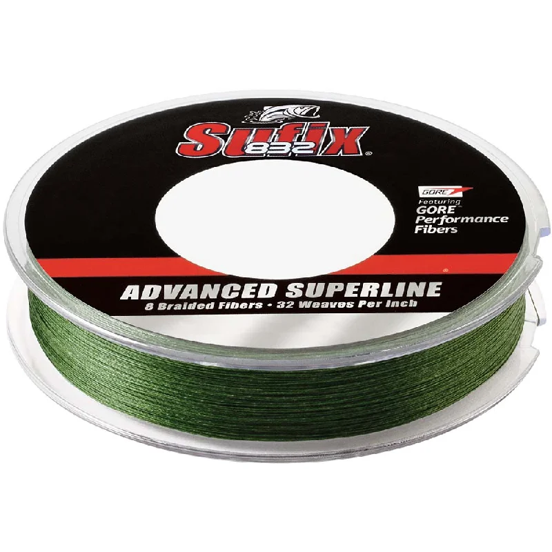 Smooth and Strong Fishing Line-Sufix 832® Advanced Superline® Braid - 8lb - Low-Vis Green - 300 yds