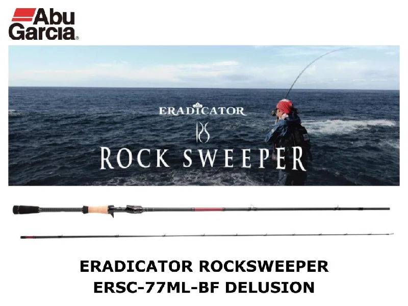 Compact Fishing Rod for Backpacking-Abu Garcia Eradicator Rocksweeper ERSC-77ML-BF Delusion