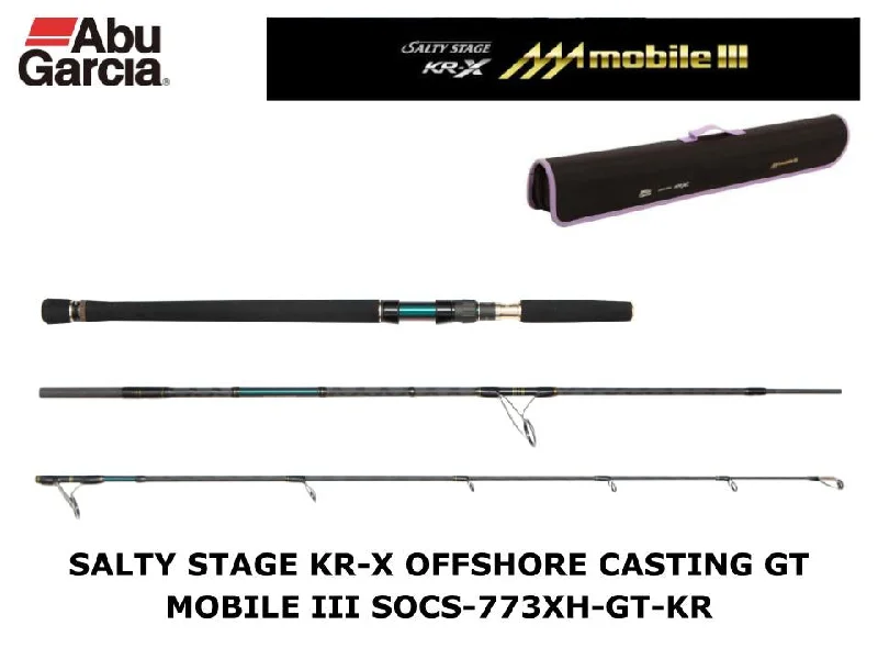 Travel-Friendly Fishing Rod-Abu Garcia Salty Stage KR-X Offshore Casting GT Mobile III SOCS-773XH-GT-KR