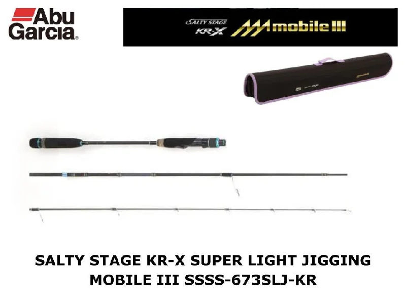 Fishing Rod with Easy Setup-Abu Garcia Salty Stage KR-X Super Light Jigging Mobile III SSSS-673SLJ-KR