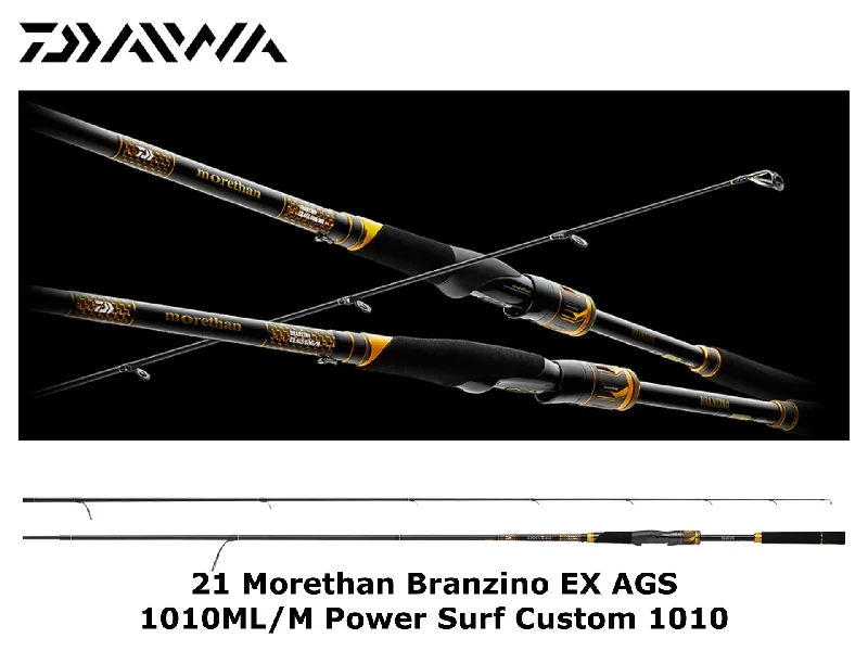 Fishing Rod for Big Game Fishing-Daiwa 21 Morethan Branzino EX AGS 1010ML/M Power Surf Custom 1010