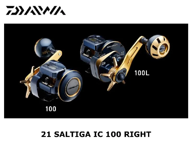 Smooth and Quiet Fishing Reel-Daiwa 21 Saltiga IC 100 Right