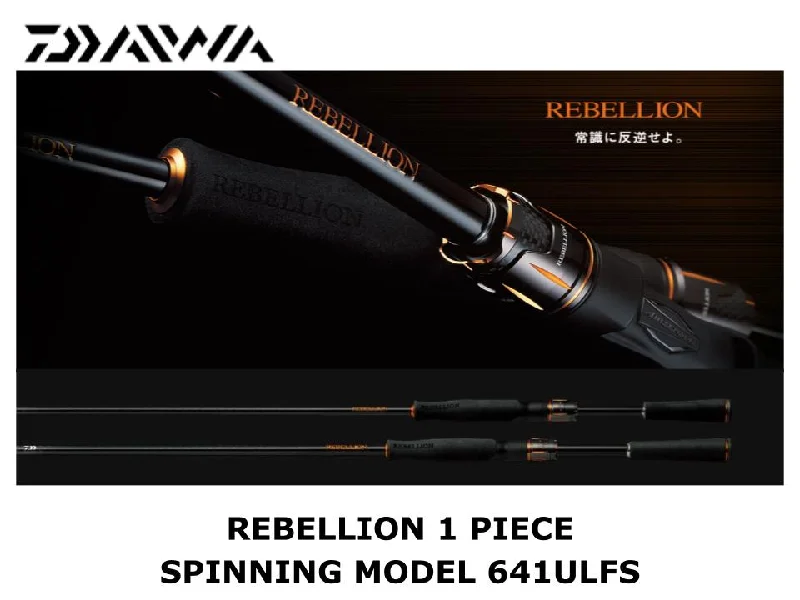 Fishing Rod with Carbon Material-Daiwa Rebellion 1 Piece Spinning Model 641ULFS