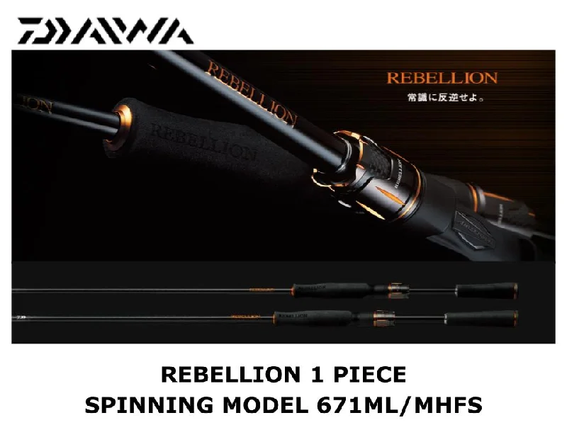 Fishing Rod for Light Fish-Pre-Order Daiwa Rebellion 1 Piece Spinning Model 671ML/MHFS