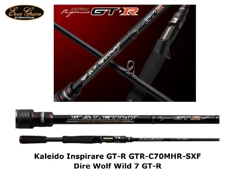 Fishing Rod for Bass-Evergreen Kaleido Inspirare GT-R GTR-C70MHR-SXF Dire Wolf Wild 7 GT-R