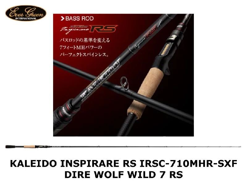 Strong Fishing Rod-Pre-Order Evergreen Kaleido Inspirare RS IRSC-70MHR-SXF Dire Wolf Wild 7 RS