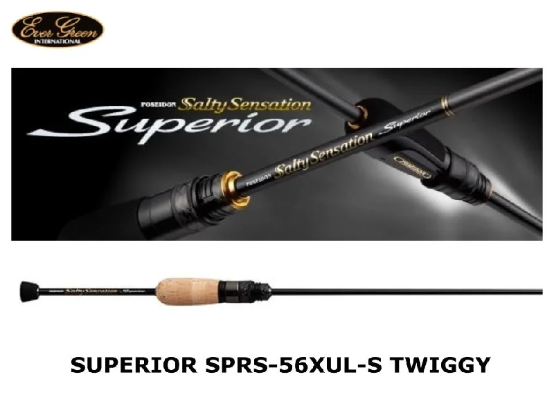 Fishing Rod for Spinning Reel-Evergreen Superior Solid Tip SPRS-56XUL-S Twiggy