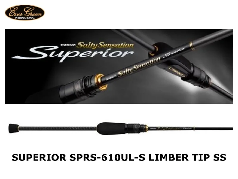 Fishing Rod with Cork Handle-Pre-Order Evergreen Superior Solid Tip SPRS-610UL-S Limber Tip SS