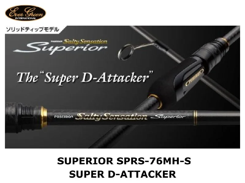 Fishing Rod with EVA Foam Handle-Pre-Order Evergreen Superior Solid Tip SPRS-76MH-S Super D-Attacker