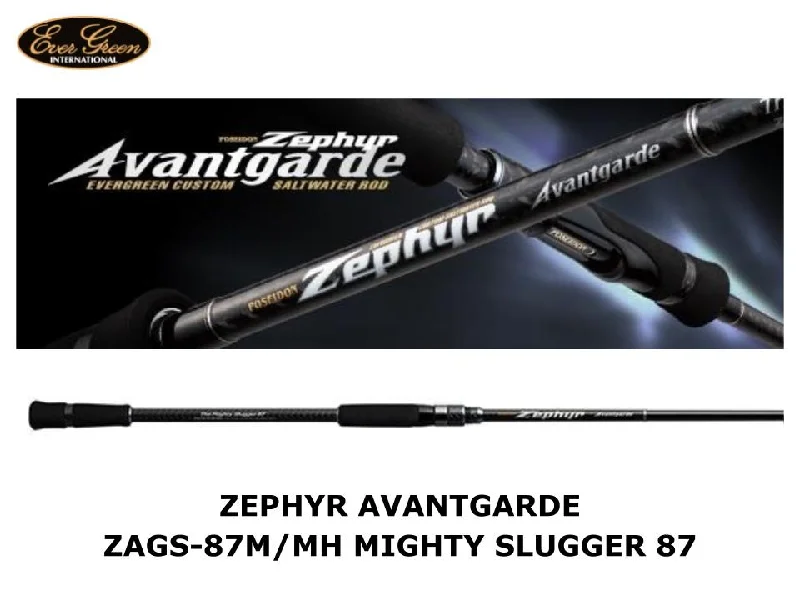 Ultra-Sensitive Fishing Rod-Pre-Order Evergreen Zephyr Avantgarde ZAGS-87M/MH Mighty Slugger 87