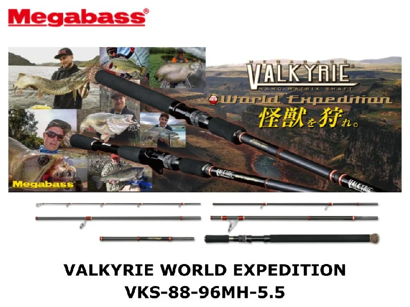 Fishing Rod with Comfortable Design-Megabass Valkyrie World Expedition VKS-88-96MH-5.5