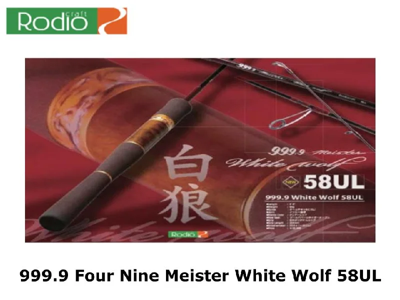 Medium Heavy Fishing Rod-Pre-Order Rodio Craft 999.9 Four Nine Meister White Wolf 58UL