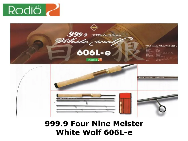 Fishing Rod for Coastal Adventures-Pre-Order Rodio Craft 999.9 Four Nine Meister White Wolf 606L-e