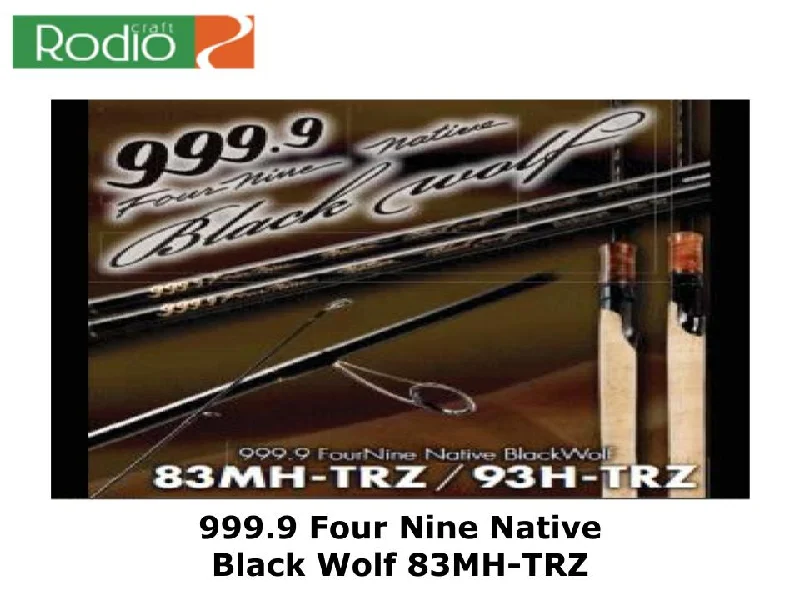 Baitcasting Rod for Experienced Anglers-Pre-Order Rodio Craft 999.9 Four Nine Native Black Wolf 83MH-TRZ