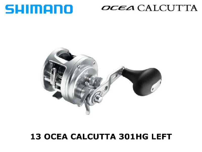 Fishing Reel with Zero Backlash-Shimano 13 Ocea Calucutta 301HG Left