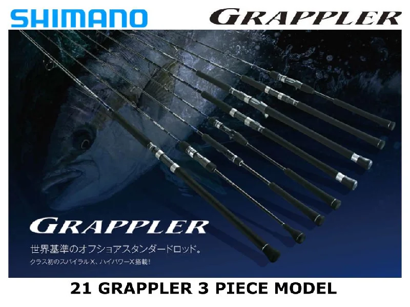 All-Purpose Fishing Rod-Shimano 21 Grappler Type C 3 Piece Model S80M-3