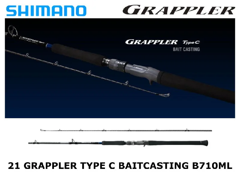 Fishing Rod with Comfortable Design-Shimano 21 Grappler Type C Baitcasting B710ML