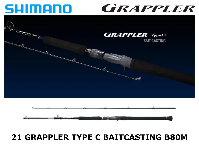 Fishing Rod with Precision Design-Shimano 21 Grappler Type C Baitcasting B80M