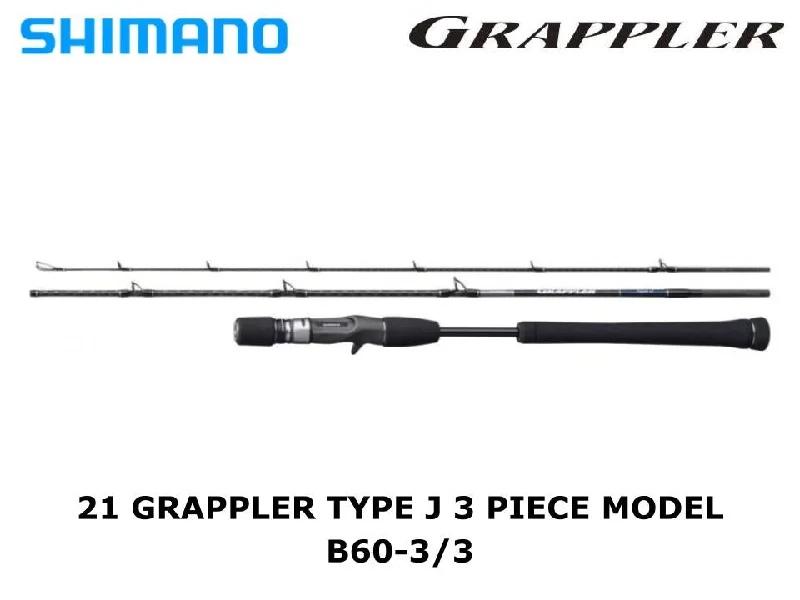 Fishing Rod with Reel-Shimano 21 Grappler Type J 3 Piece Model B60-3/3