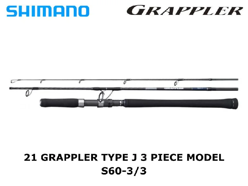 Professional Fishing Rod-Shimano 21 Grappler Type J 3 Piece Model S60-3/3