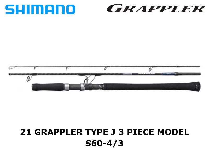 Fishing Rod for Beginners-Pre-Order Shimano 21 Grappler Type J 3 Piece Model S60-4/3