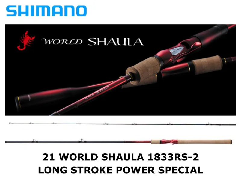 Telescopic Fishing Rod-Pre-Order Shimano 21 World Shaula Baitcasting 1833RS-2 Long Stroke Power Special