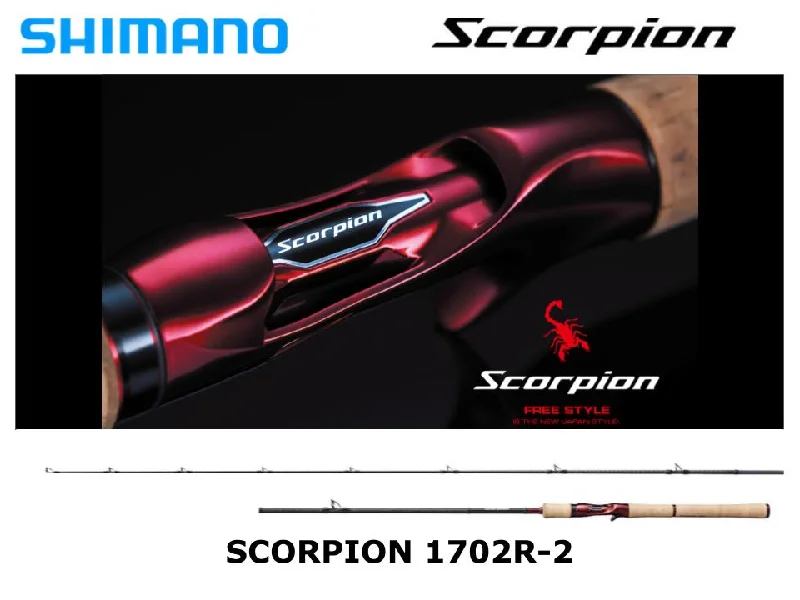 Fishing Rod for Big Fish Catching-Pre-Order Shimano Scorpion 1702R-2 One and Half Two-Piece Baitcasting Model