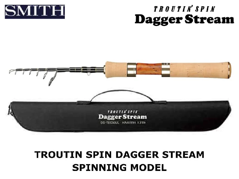 Fishing Rod for Coastal Adventures-Smith Troutin Spin Dagger Stream DS-TES55UL