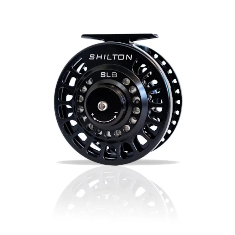 Big Game Fishing Reel-Shilton SL Fly Reels - Black