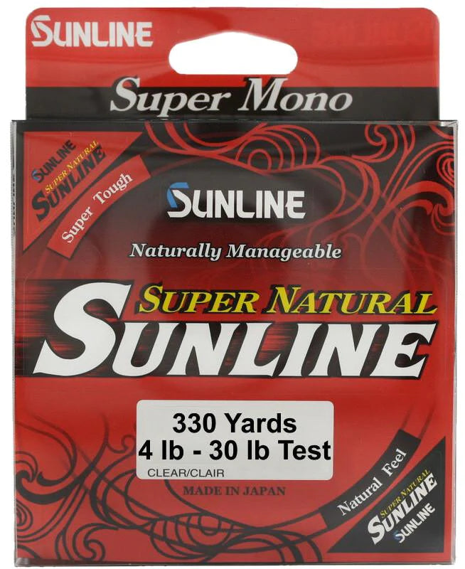 Transparent Fishing Line-SUNLINE SUPER NATURAL NATURAL CLEAR 6 LB 330YD