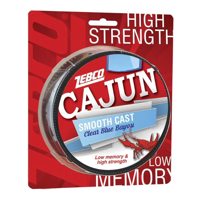 Monofilament Fishing Line with Low Stretch-ZEBCO CAJUN MONO 4# PONY CLEAR BLUE