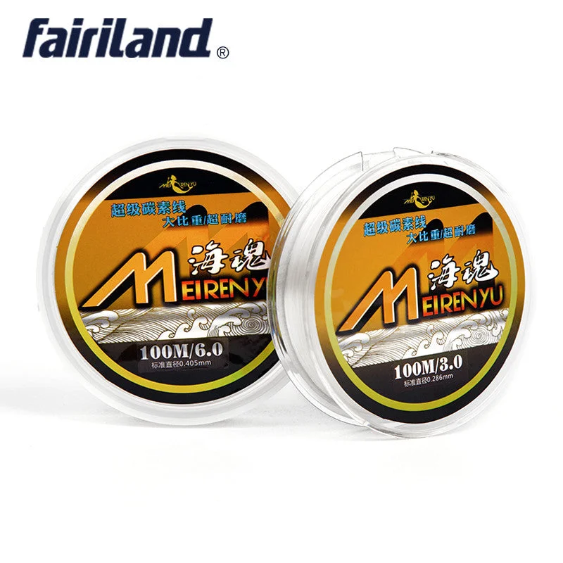 Superior Fluorocarbon Fishing Line-100M 75% Carbon Transparent Fishing Line Monofilament Nylon Fishing Thread Japan Line Material